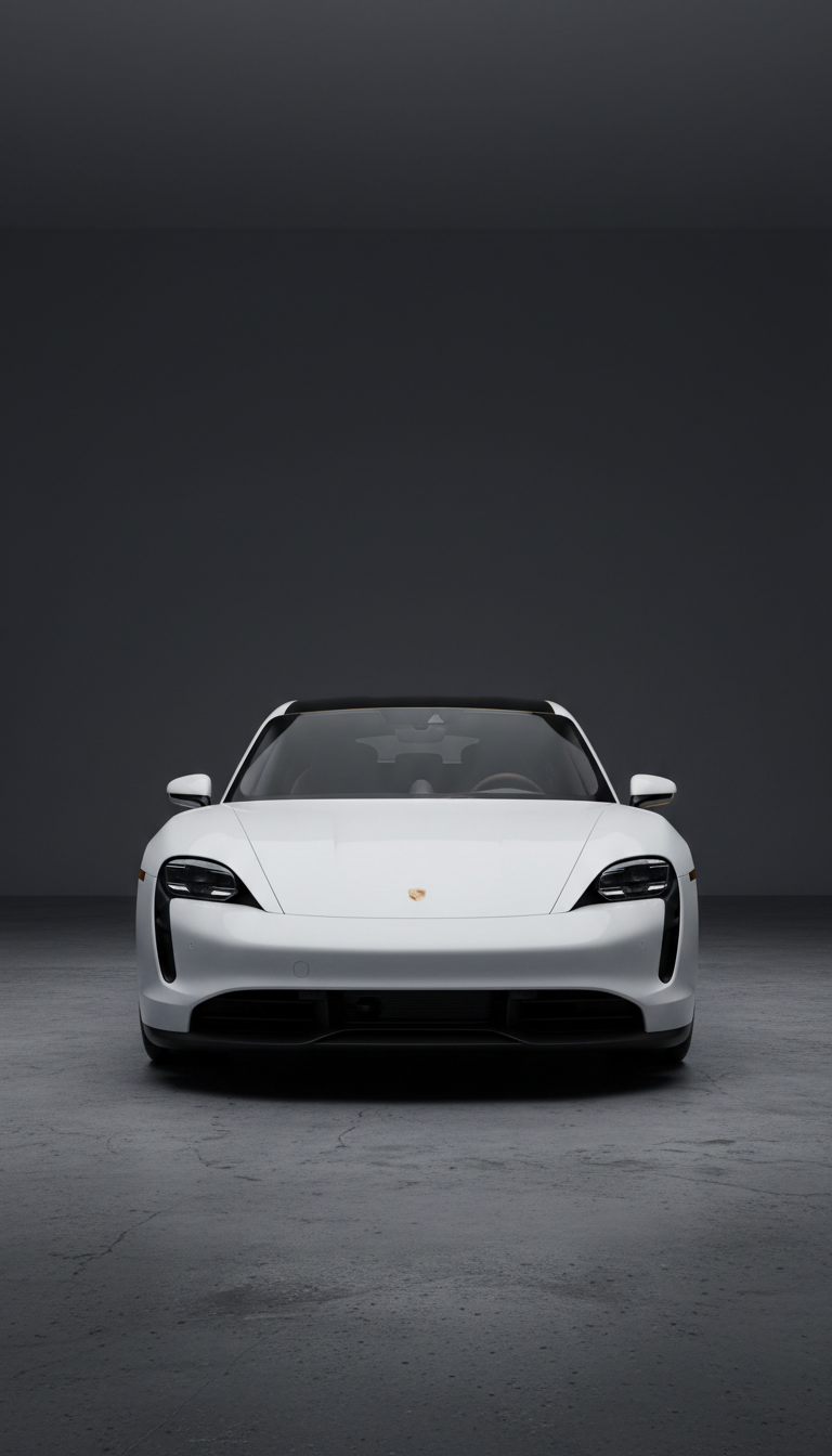 Porsche Taycan Turbo S pure white
